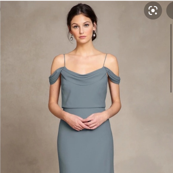 Jenny Yoo Sabine Dress in Denmark Blue color - Picture 1 of 3